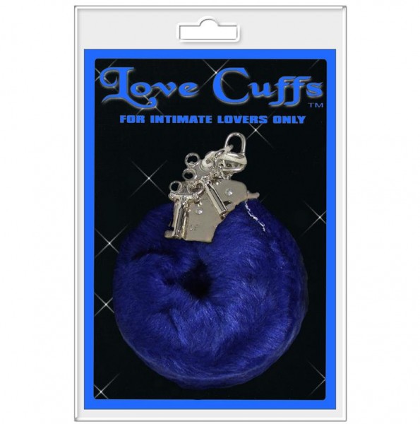 plush love cuff blue