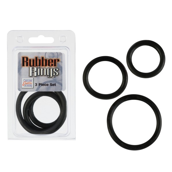 rubber ring black 3pc set